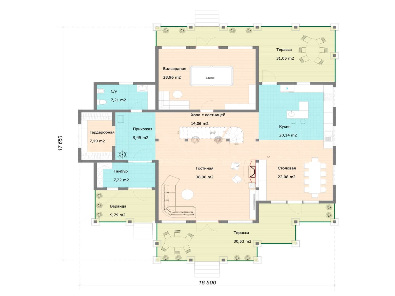 План 1 этажа